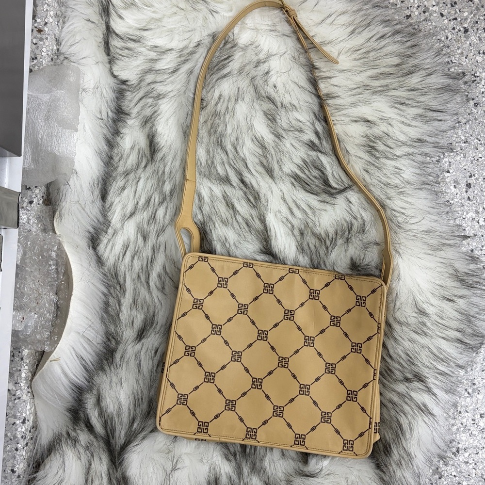 Givenchy vintage monogram tan bag